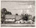 ORCHARD COTTAGE, WOOD END, STEVENAGE. ORIGINAL ETCHING by CYRIL H BARRAUD